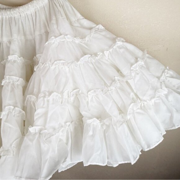 Petticoat Vintage Fender American Magic White Skirt Western Costume Rockabilly - Picture 2 of 8